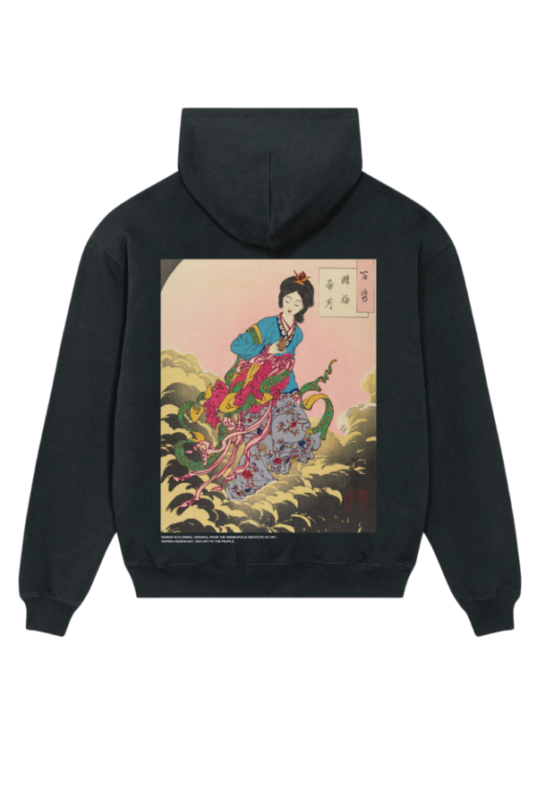 Heavy-Weight Premium Hoodie “Woman in Flowing Draperies” by Unknown Artist