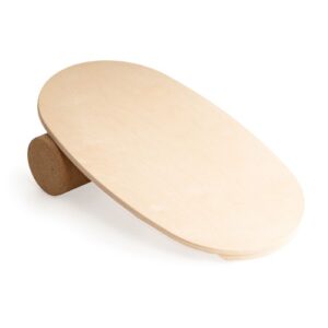 Rectangular Balance Board With Exercise Roll - No Logo