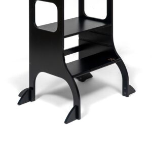 STEP UP Adjustable Height Helper Tower With Support Legs - Black