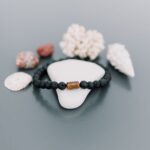 Lava Bracelet with 6mm Tiger Eye for Men