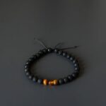 Lava Stone Bracelet with Amber and Tiger Eye
