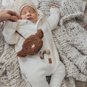 Eared Jumpsuit for Babies and Kids – Fuzzy Ecru