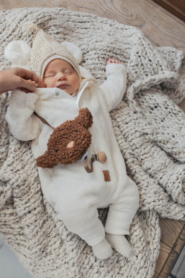Eared Jumpsuit for Babies and Kids – Fuzzy Ecru