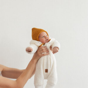 Eared Jumpsuit for Babies and Kids – Fuzzy Ecru