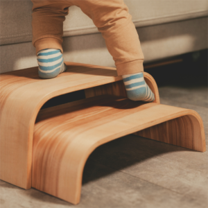 Adjustable Wooden Step Stools – Set of 2