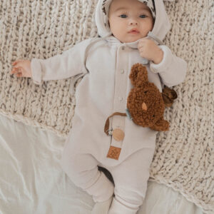 Eared Jumpsuit for Babies and Kids – Sand