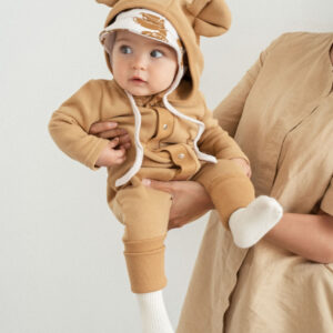 Eared Jumpsuit for Babies and Kids – Mustard