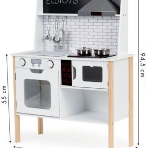 Wooden Play Kitchen with Sound and Light