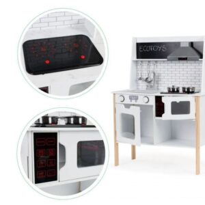 Wooden Play Kitchen with Sound and Light