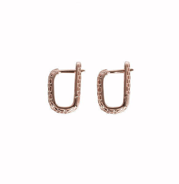 Honey Bee Hoopy Earrings – Rose Gold and Silver