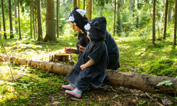 Short-Sleeve Poncho WOLF – For KIDS (Size 122-150)
