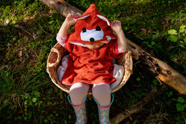Short-Sleeve Poncho FOX – For TODDLERS