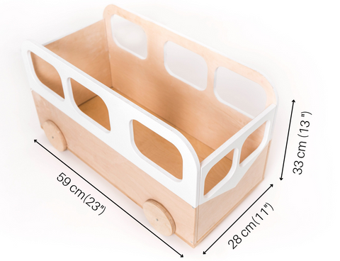 Kids Toy Storage Box on Wheels – Bus