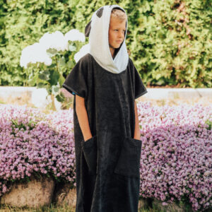 Short-Sleeve Poncho PANDA – For KIDS (Size 122-150)