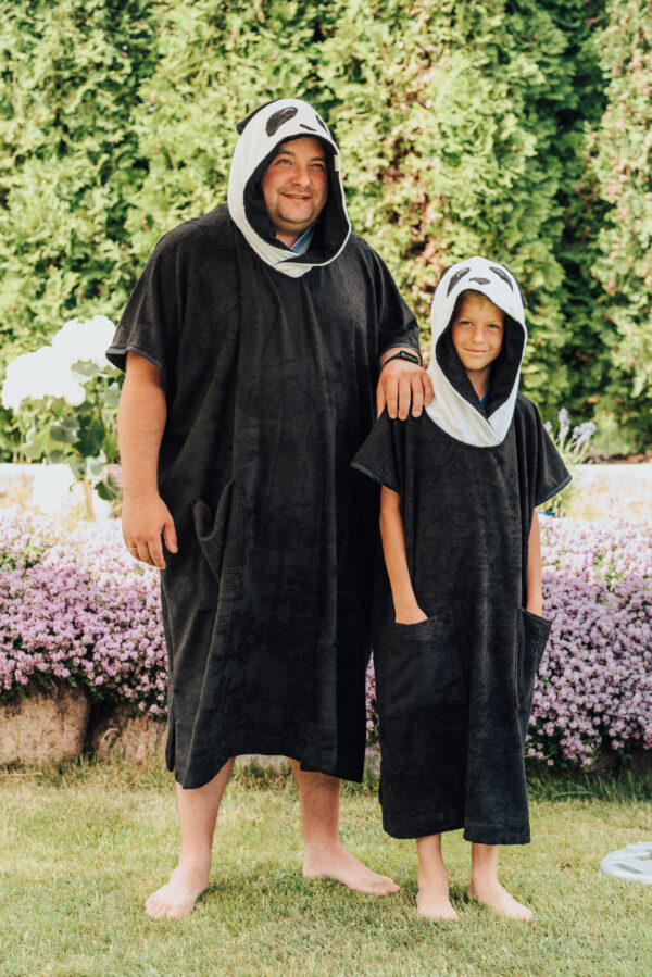 Short-Sleeve Poncho PANDA – For KIDS (Size 122-150)