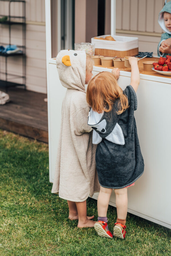 Short-Sleeve Poncho WOLF – For KIDS (Size 122-150)
