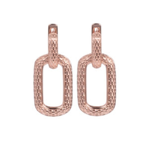 Honey Bee Hoopy Link Charm Earrings