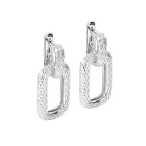 Honey Bee Hoopy Link Charm Earrings