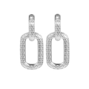 Honey Bee Hoopy Link Charm Earrings