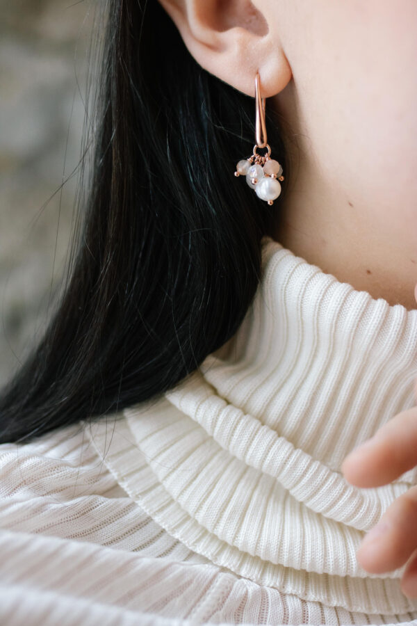 Cherie Petite Earrings – Rose Gold and Silver