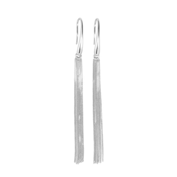 Cherie L-Tassel Earrings – Rose Gold and Silver