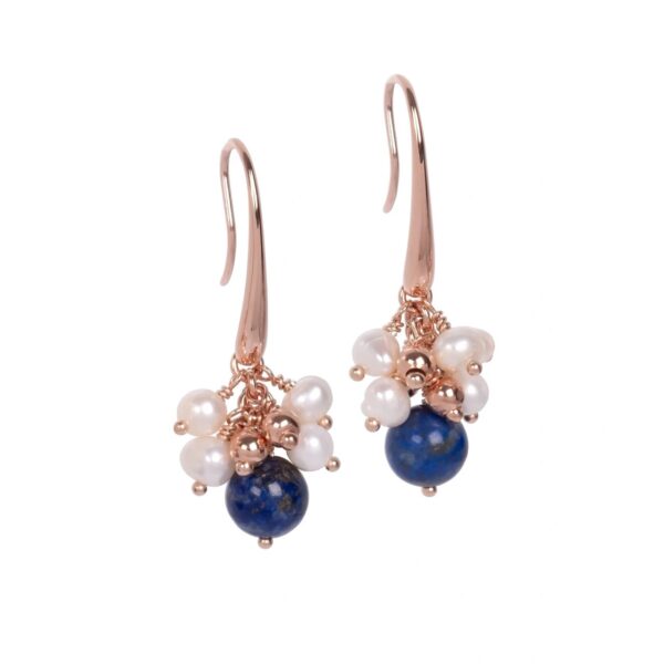 Cherie Lustre Earrings – Rose Gold and Silver