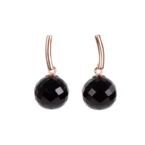 DayCharm Onyx Earrings – Rose Gold and Silver