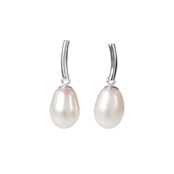 DayCharm Pearl Drop Earrings – Rose Gold and Silver