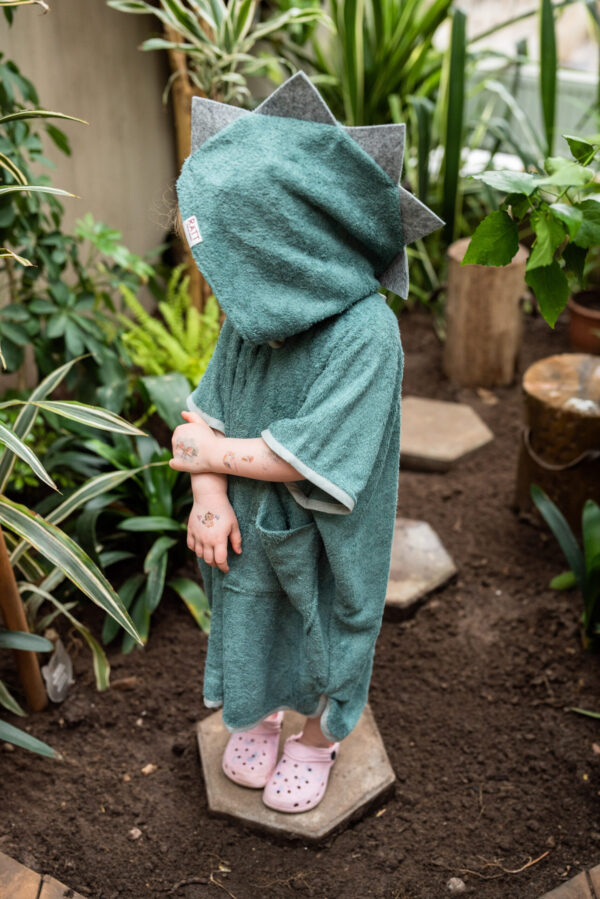 Short-Sleeve Poncho DINOSAUR – For TODDLERS