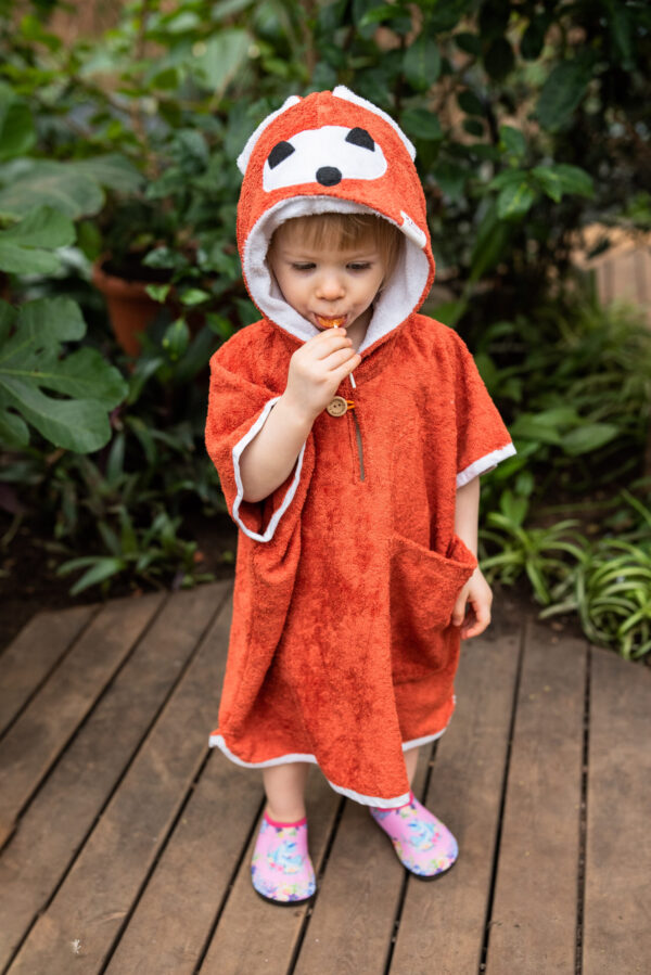 Short-Sleeve Poncho FOX – For TODDLERS