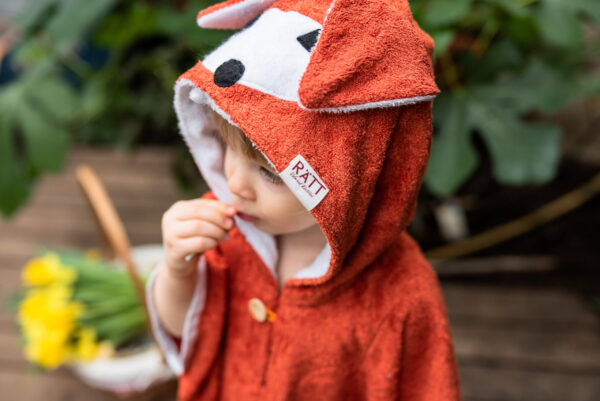 Short-Sleeve Poncho FOX – For TODDLERS