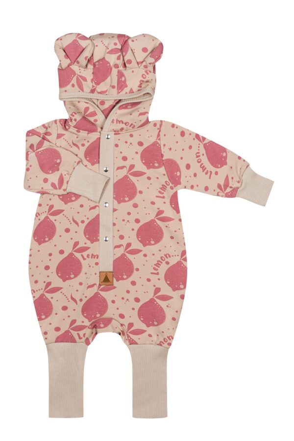 Eared Jumpsuit for Babies and Kids – Beige Lemons