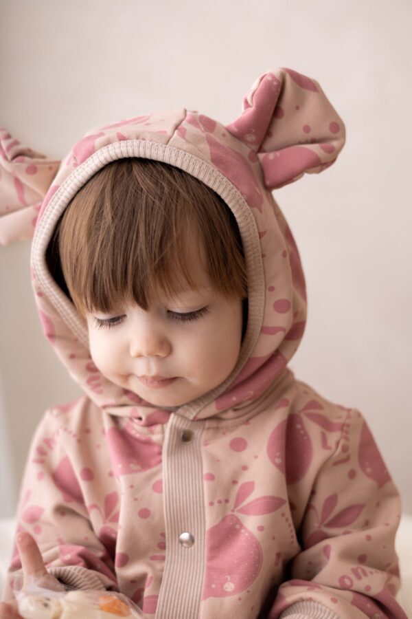 Eared Jumpsuit for Babies and Kids – Beige Lemons