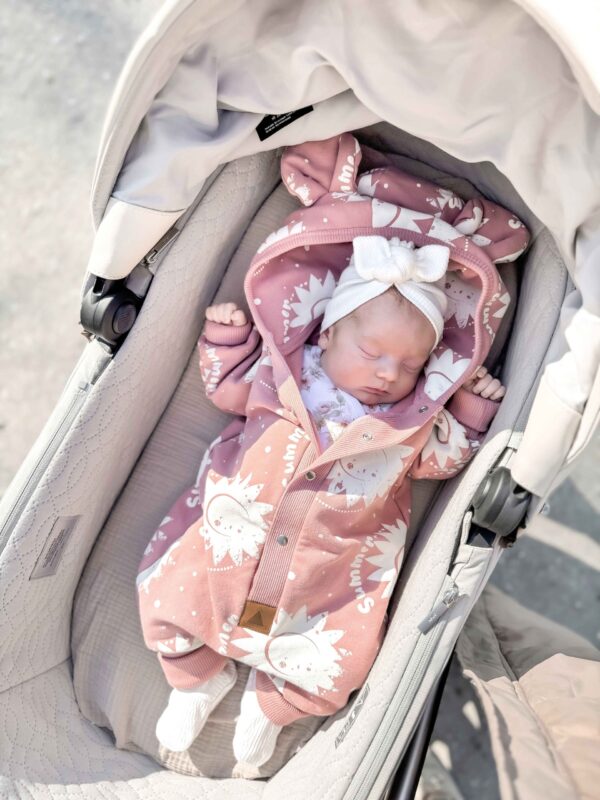 Eared Jumpsuit for Babies and Kids – Pink Suns