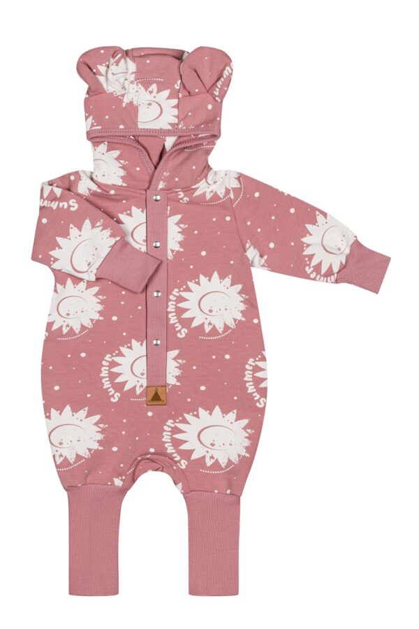 Eared Jumpsuit for Babies and Kids – Pink Suns