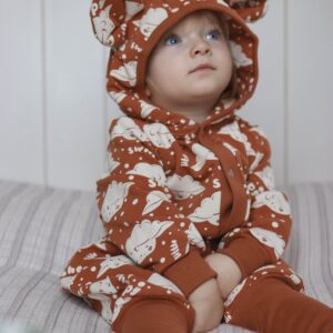 Eared Jumpsuit for Babies and Kids – Cinnamon Sheep