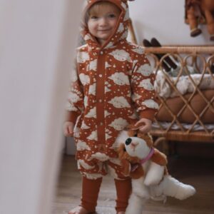 Eared Jumpsuit for Babies and Kids – Cinnamon Sheep