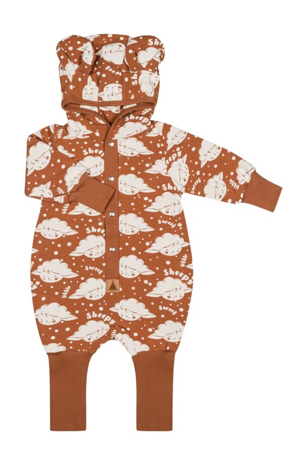 Eared Jumpsuit for Babies and Kids – Cinnamon Sheep
