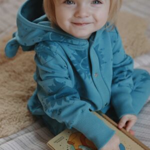 Eared Jumpsuit for Babies and Kids – Blue Suns