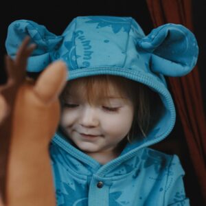 Eared Jumpsuit for Babies and Kids – Blue Suns