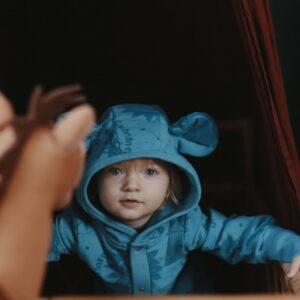 Eared Jumpsuit for Babies and Kids – Blue Suns