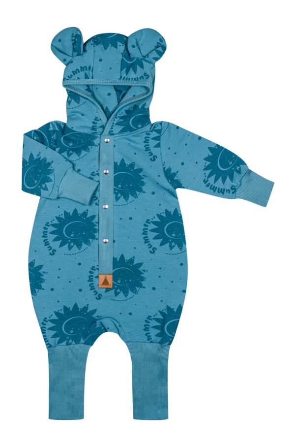 Eared Jumpsuit for Babies and Kids – Blue Suns