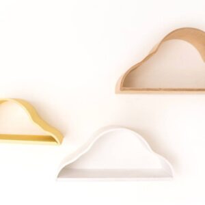 Floating Wall Shelves for Kids – Set of 3 Cloud Shaped Shelves
