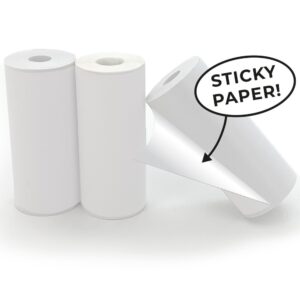 Hoppstar 3x Paper Rolls – White, Self Adhesive