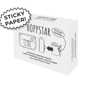 Hoppstar 3x Paper Rolls – White, Self Adhesive