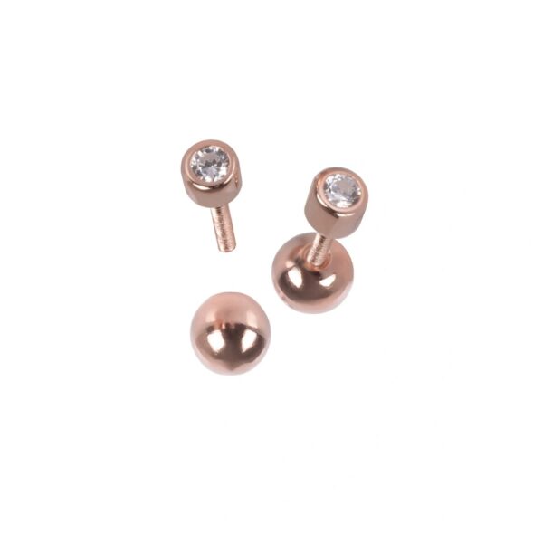 Illumi Dot Earrings – Rose Gold and Silver