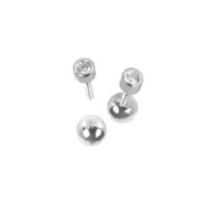 Illumi Dot Earrings – Rose Gold and Silver
