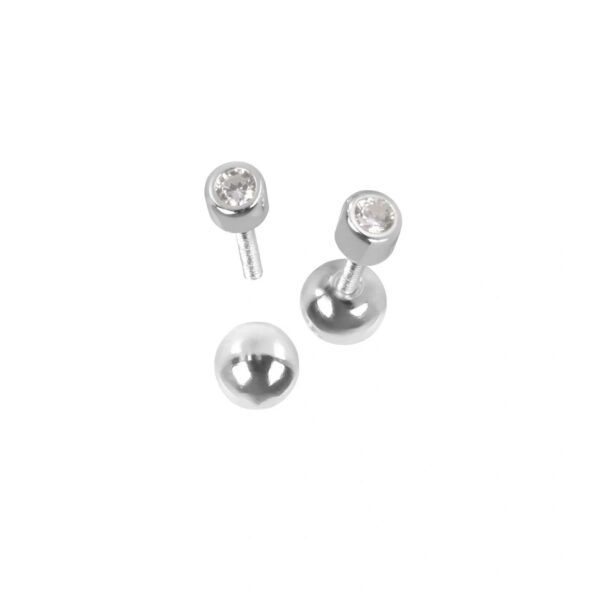 Illumi Dot Earrings – Rose Gold and Silver