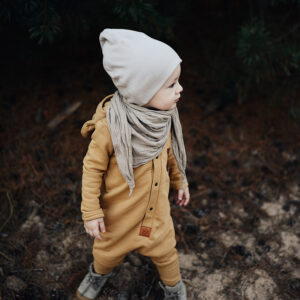 Eared Jumpsuit for Babies and Kids – Mustard