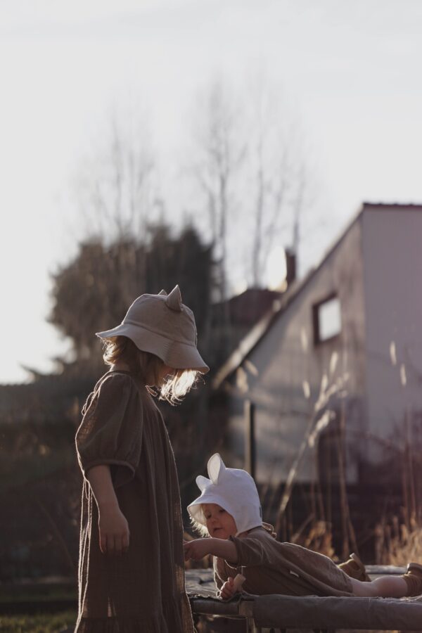 Kids Hat with Ears – Beige